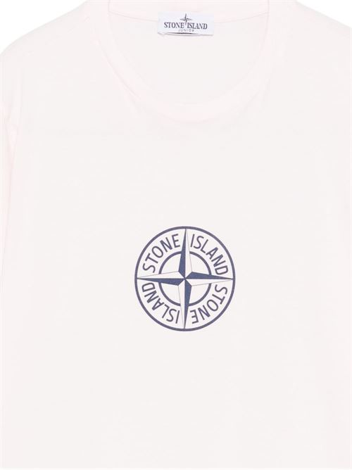 T-shirt bambino Stone Island rosa con logo STONE ISLAND KIDS | 2100011S0381V0080
